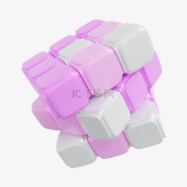 3DC4D立体彩色魔方方块