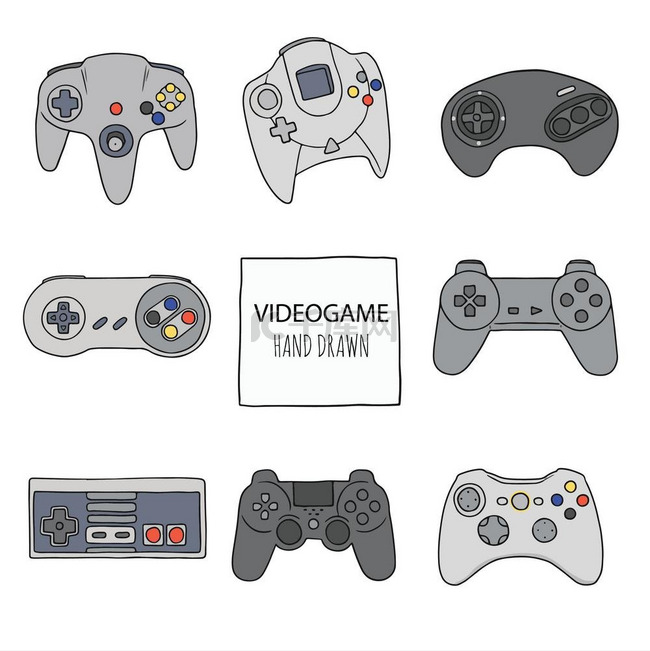 视频游戏主题操纵杆控制器。