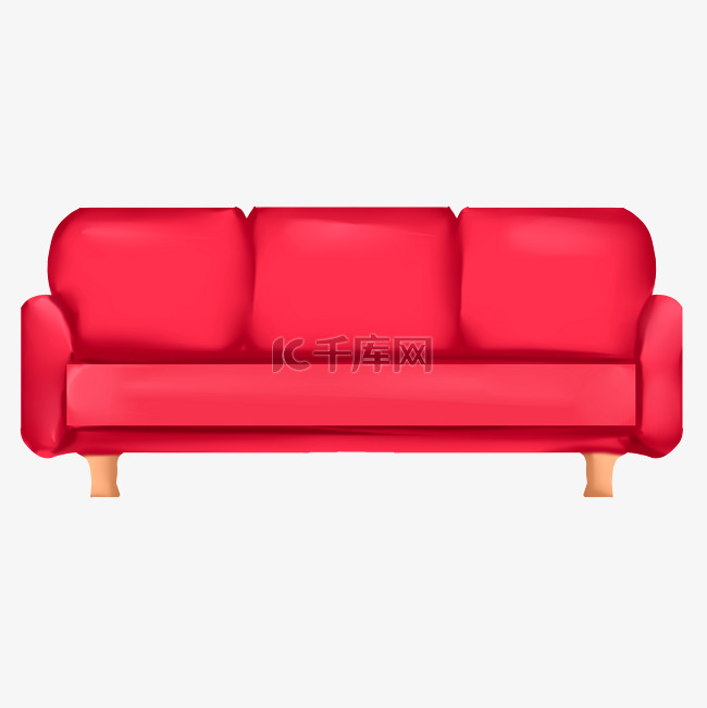 红色沙发家具