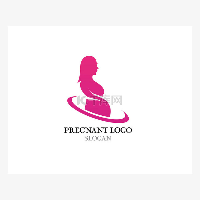 怀孕的标志模板向量图标说明设计