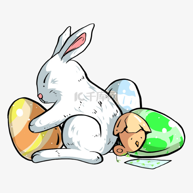 小鸡兔子彩蛋复活节