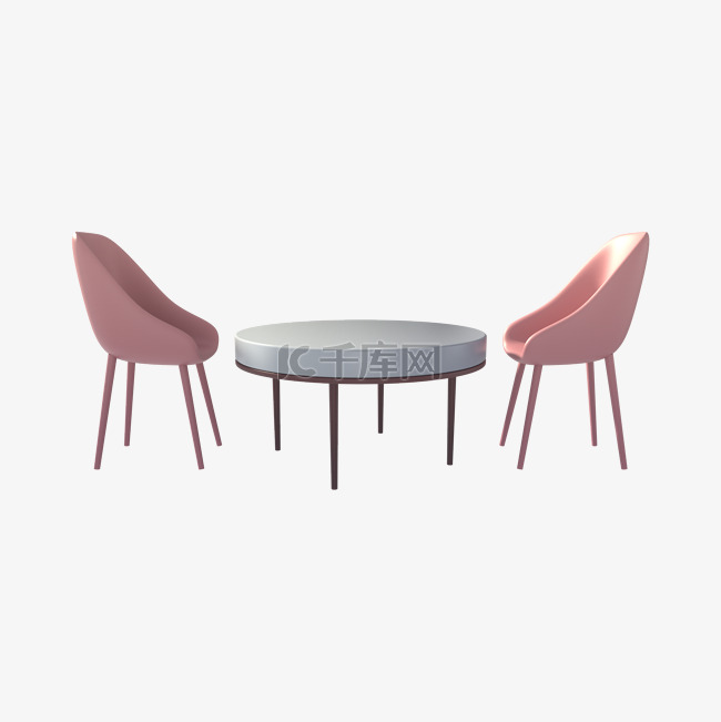 3DC4D立体客厅家具桌椅