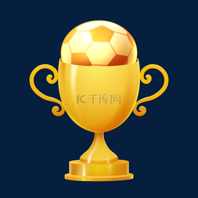 世界杯金色皇冠奖杯足球