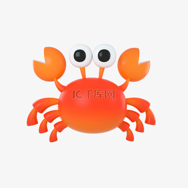 3D立体大闸蟹三维螃蟹模型