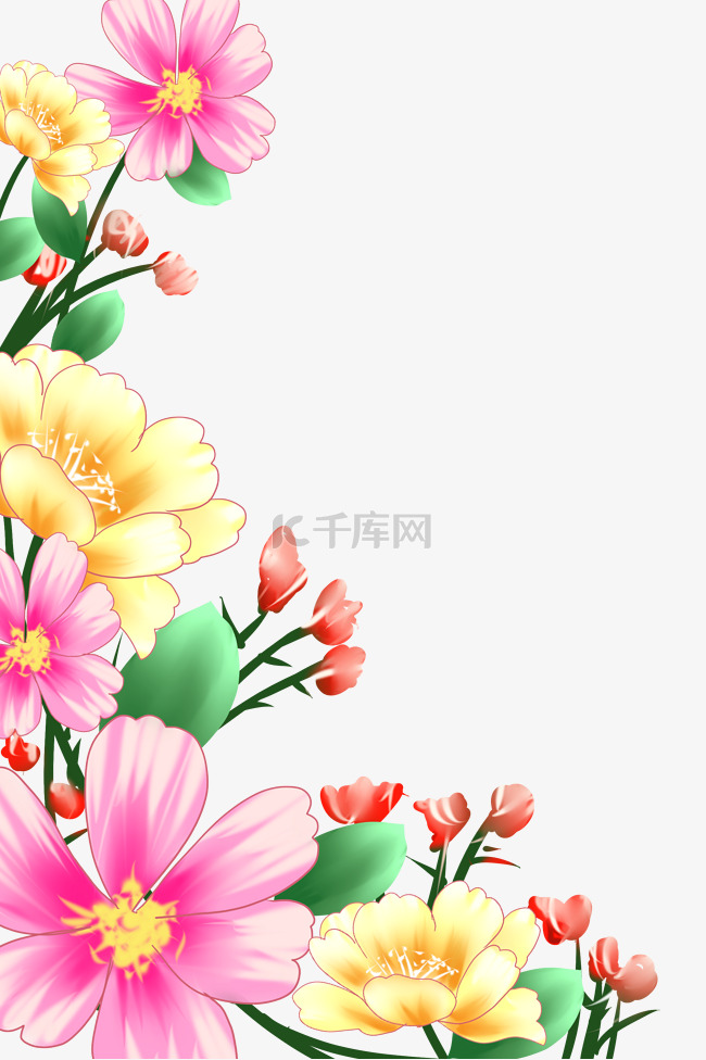 鲜花花蕾边框