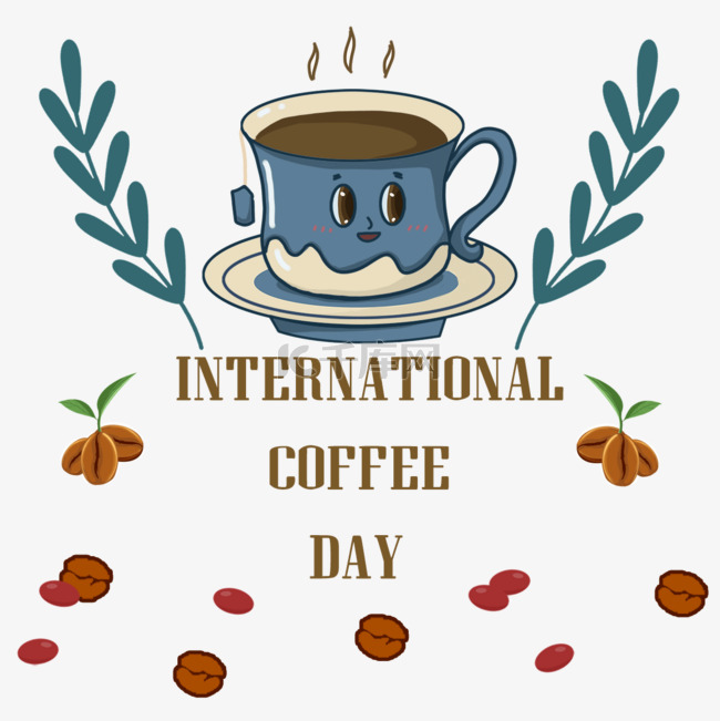 国际咖啡日咖啡种子咖啡叶