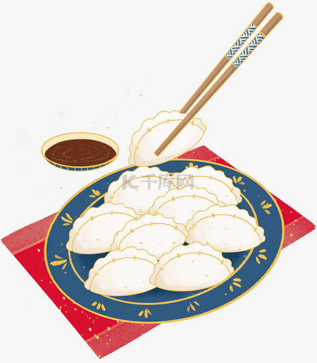 新年春节食物饺子