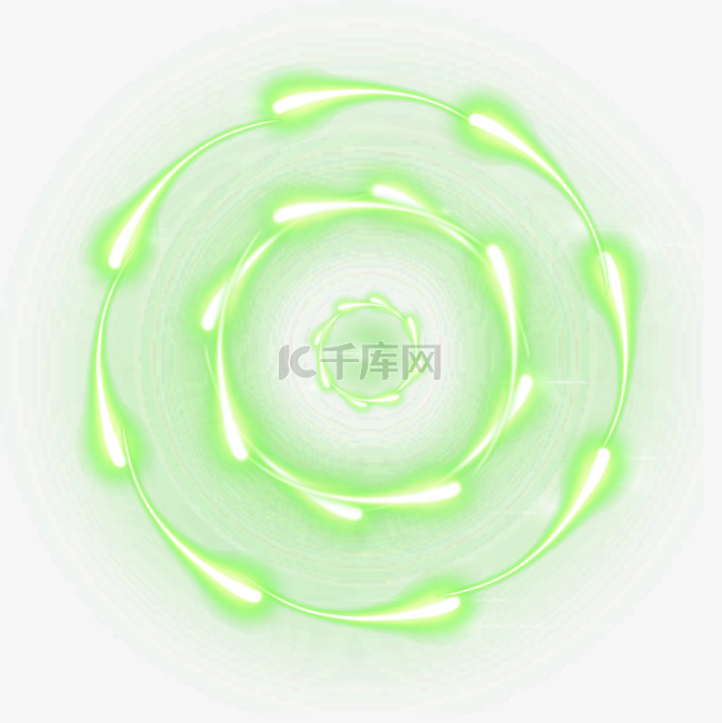 绿色的抽象光圈