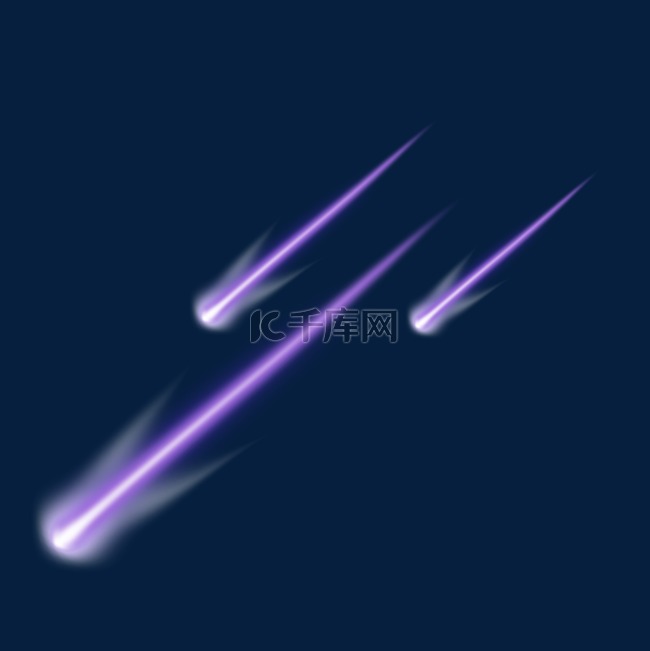 紫色线条光线流星特效