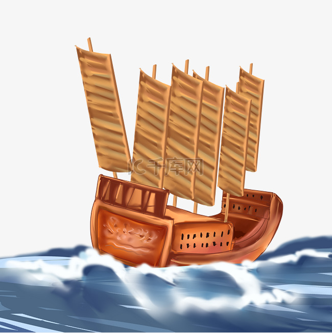 木船帆船郑和宝船