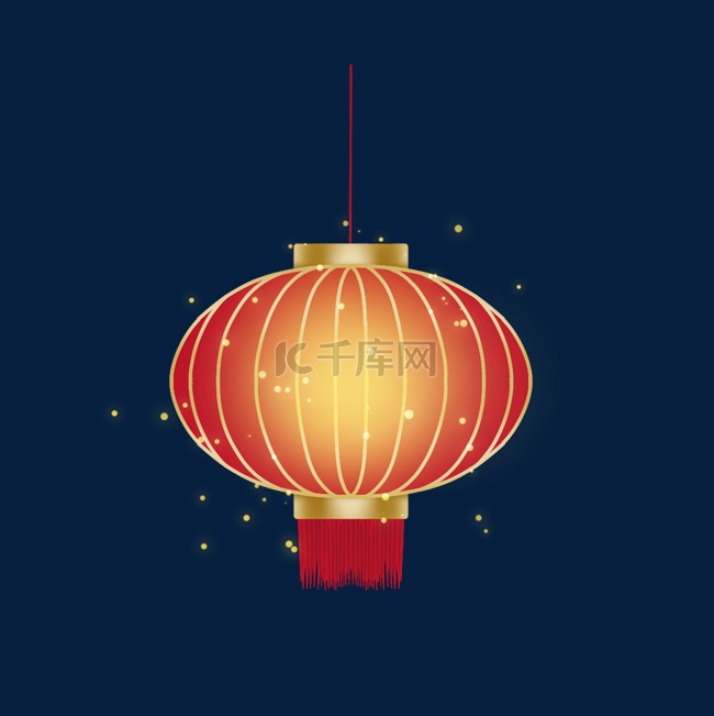 新年春节红色中式灯笼吊饰