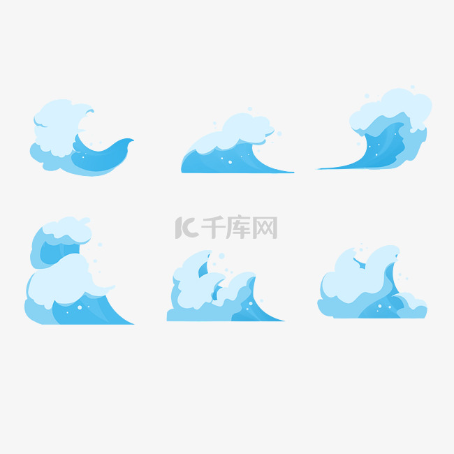 激起的海浪图标套图