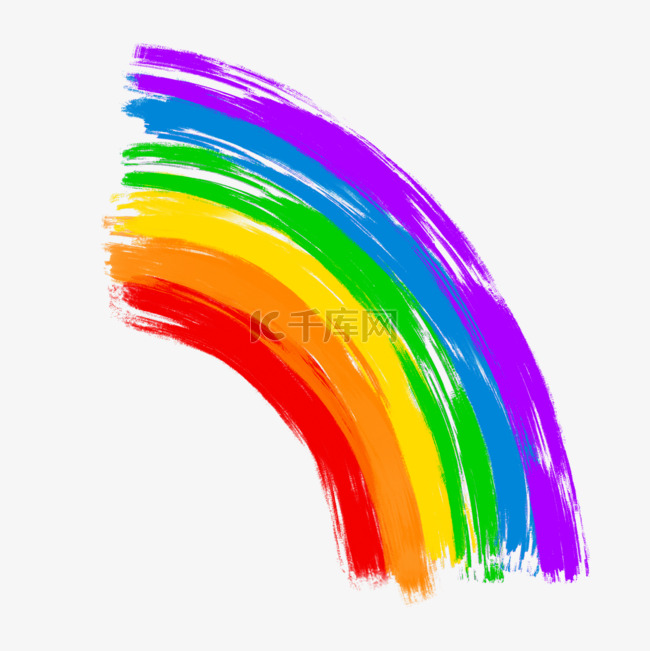抽象彩虹颜料画画笔刷