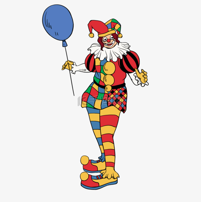 小丑表演气球魔术