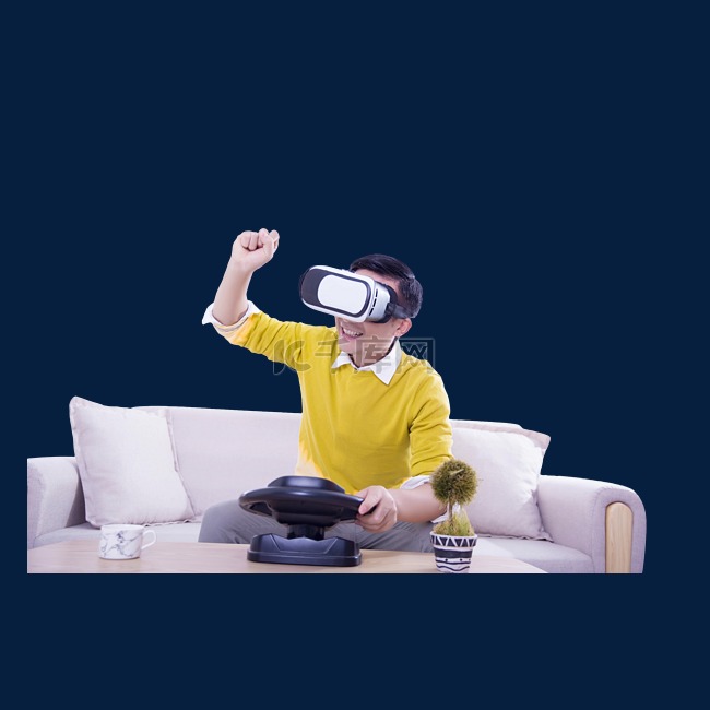 VR体验虚拟眼镜科技人物