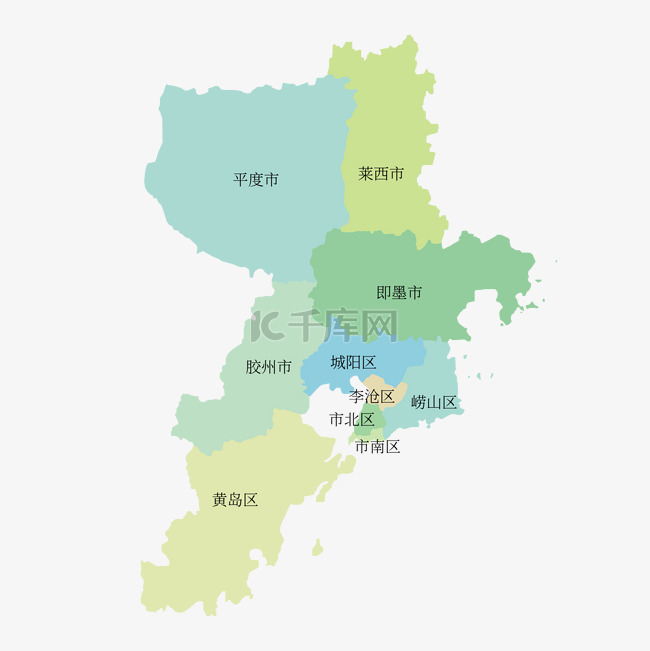 青岛地图清新版