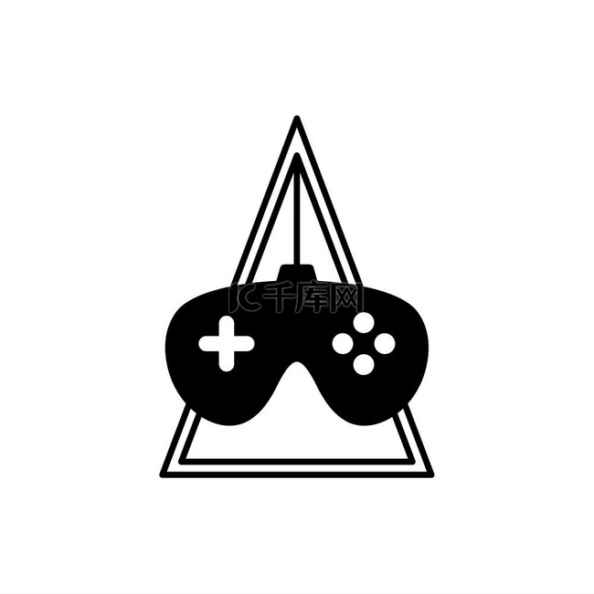 视频游戏控制台操纵杆主题标志模