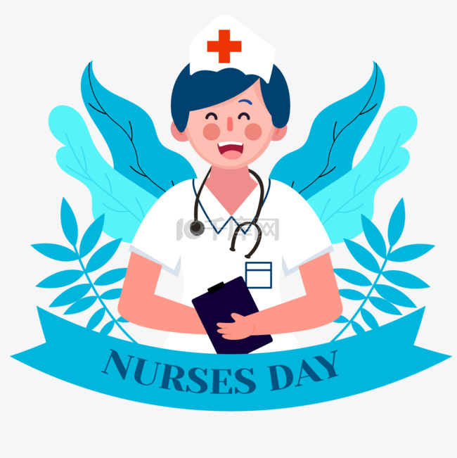 国际护士节微笑的白衣护士
