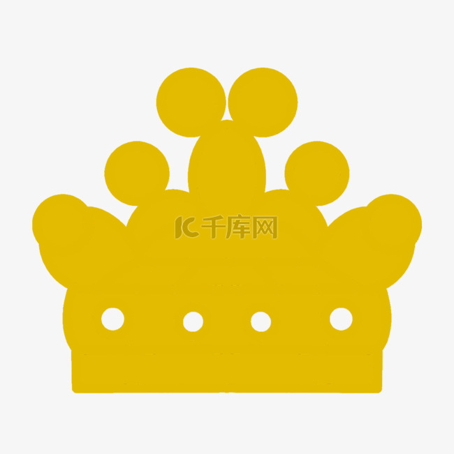 金色圆球图案可爱简单皇冠