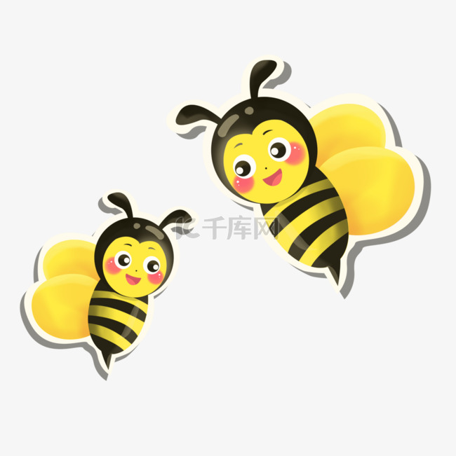 2只勤劳的蜜蜂