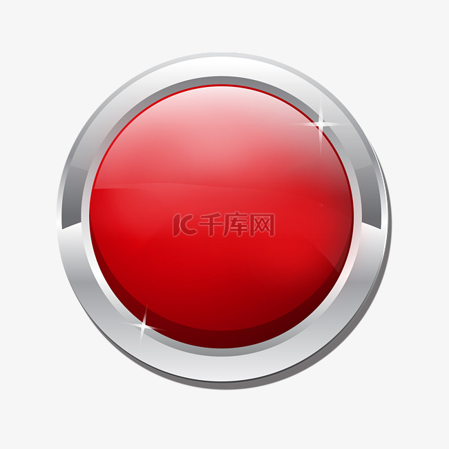 立体仿真红色按钮