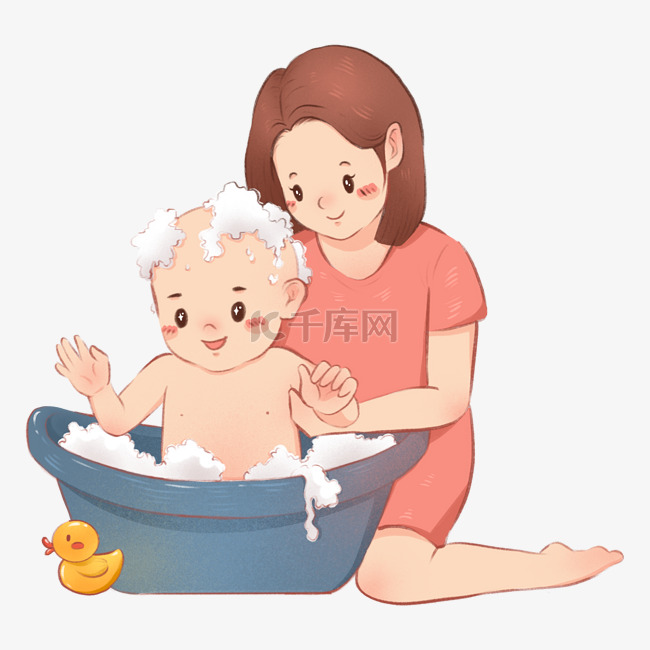 婴儿新生儿护理洗澡