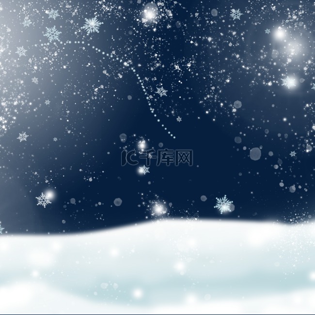 星星星光冬季光效雪景