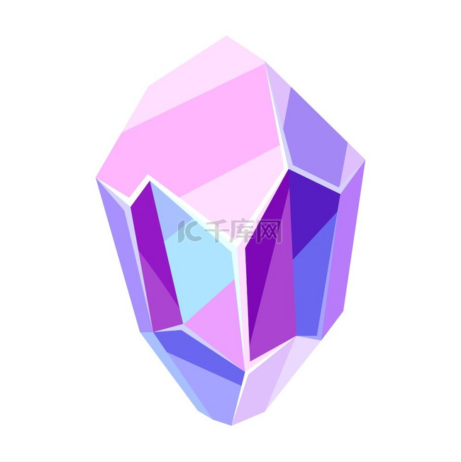 水晶或矿物的插图。