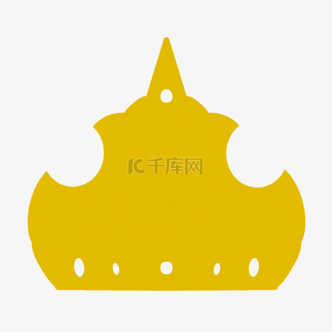 金色平面造型简单皇冠