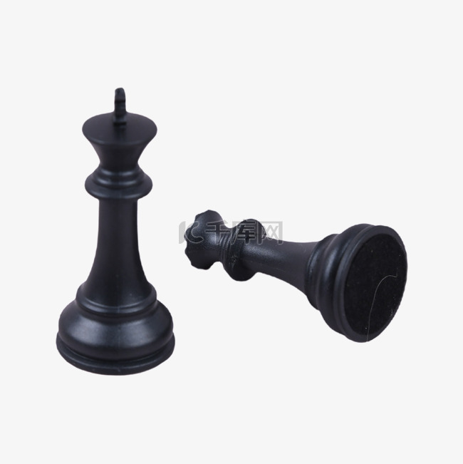 两个黑色国际象棋棋子简洁