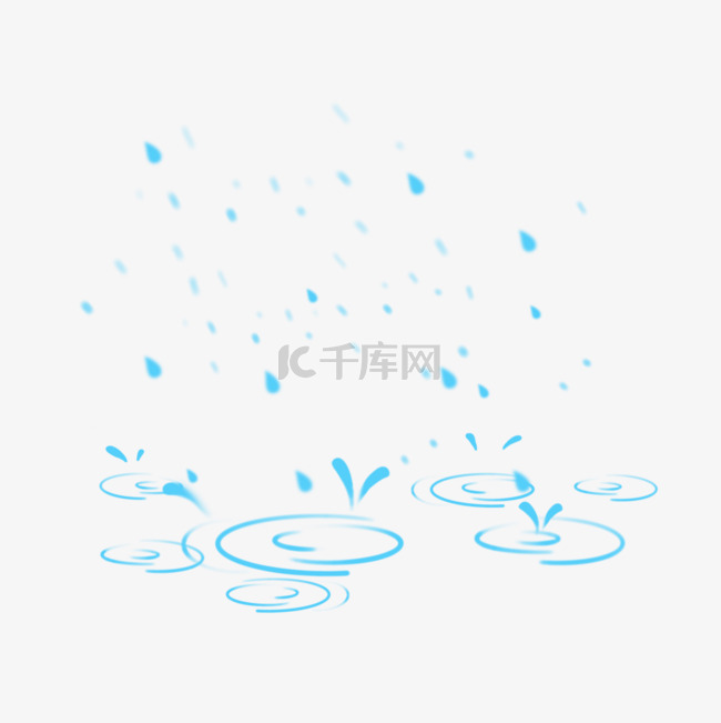 带波纹的雨滴