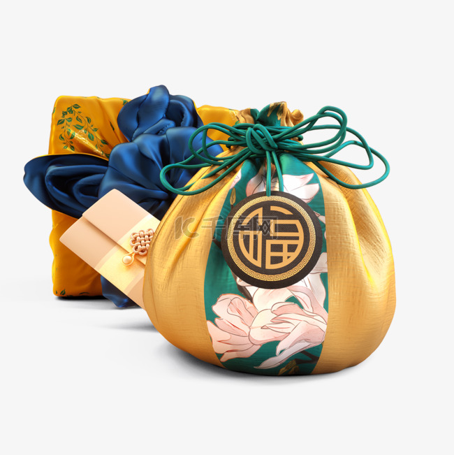 金色华丽韩国节日福袋