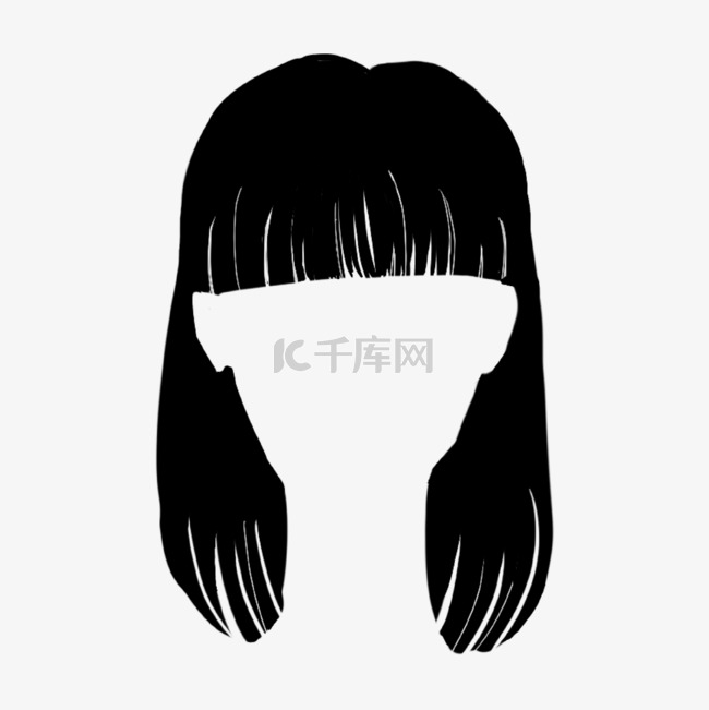 创意假发女士可爱发型黑色长发