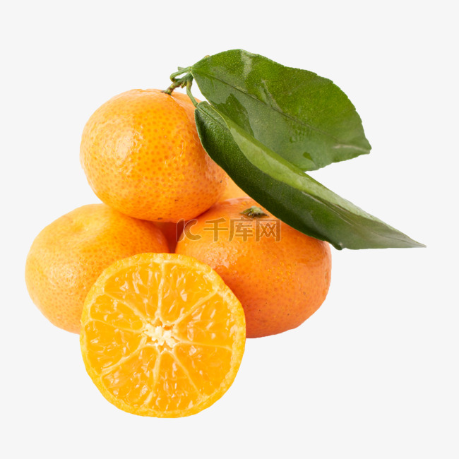 橘子水果叶子
