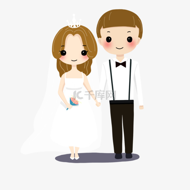 结婚婚礼婚纱卡通