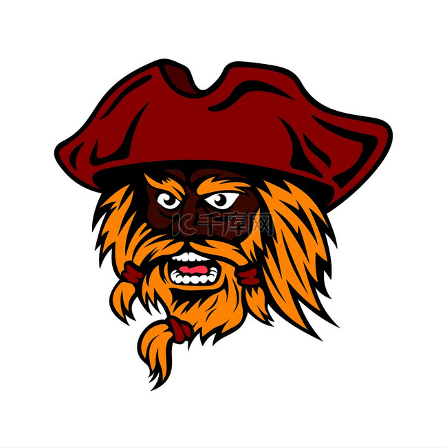 戴着红帽、留着胡须的激进海盗船