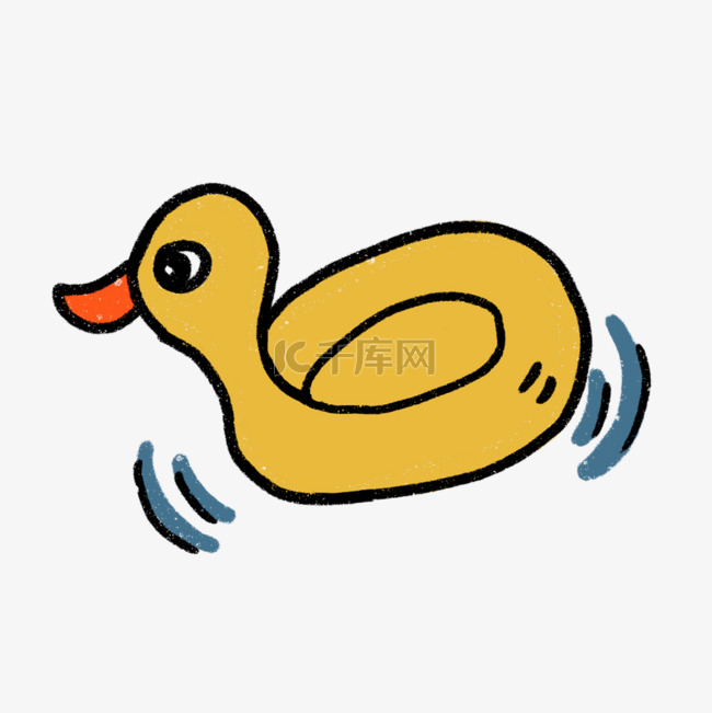 卡通夏季可爱鸭子游泳圈