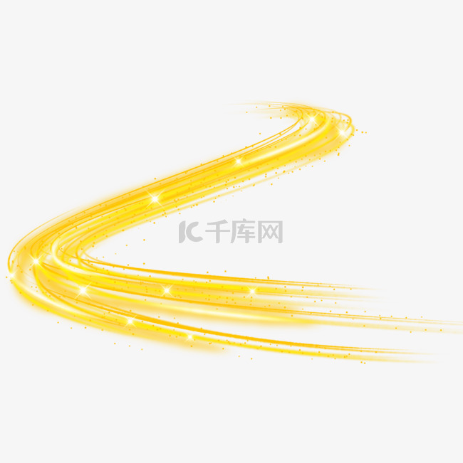 抽象光效黄色线条
