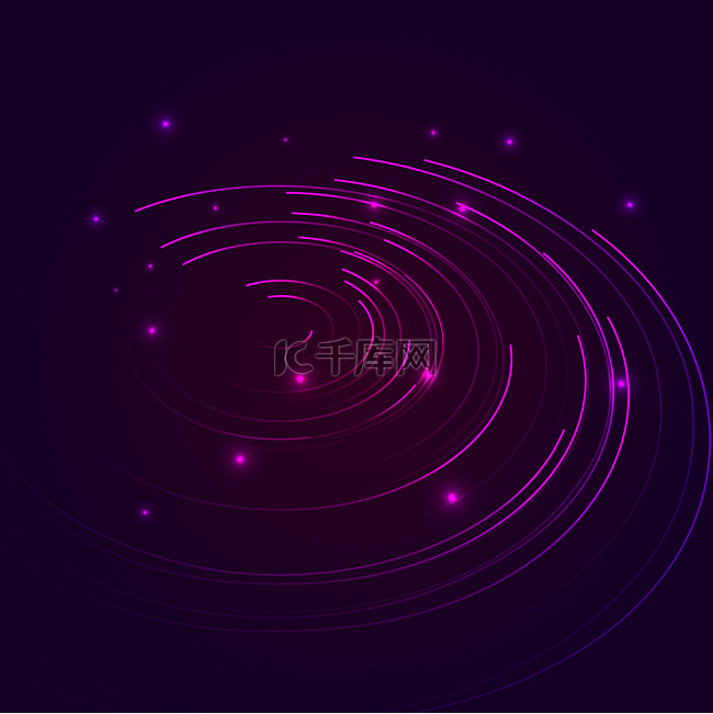 紫色旋涡线条科技