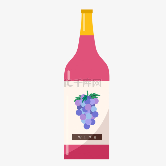 葡萄酒酒绘画图片葡萄紫色