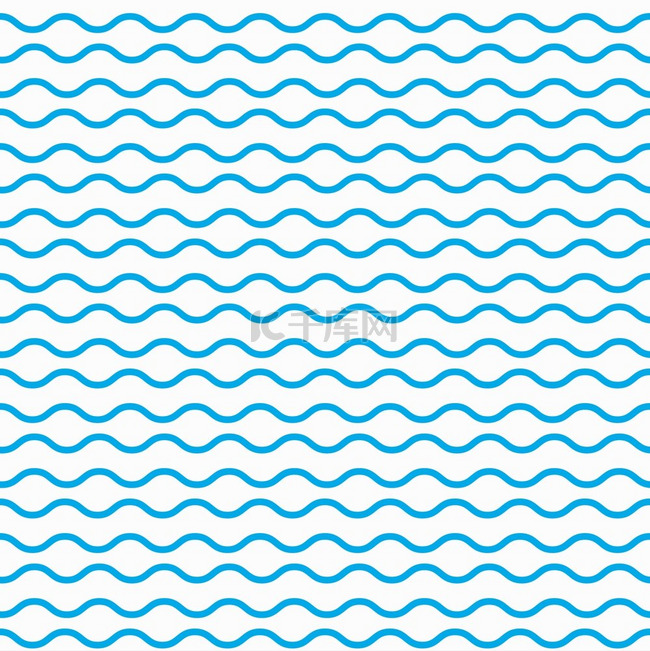 蓝色的海洋和海浪无缝模式。