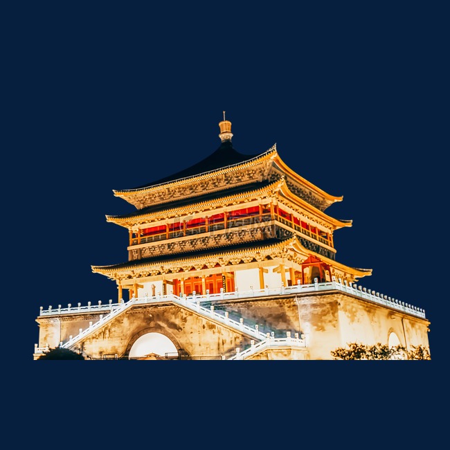 西安钟楼城市中国建筑