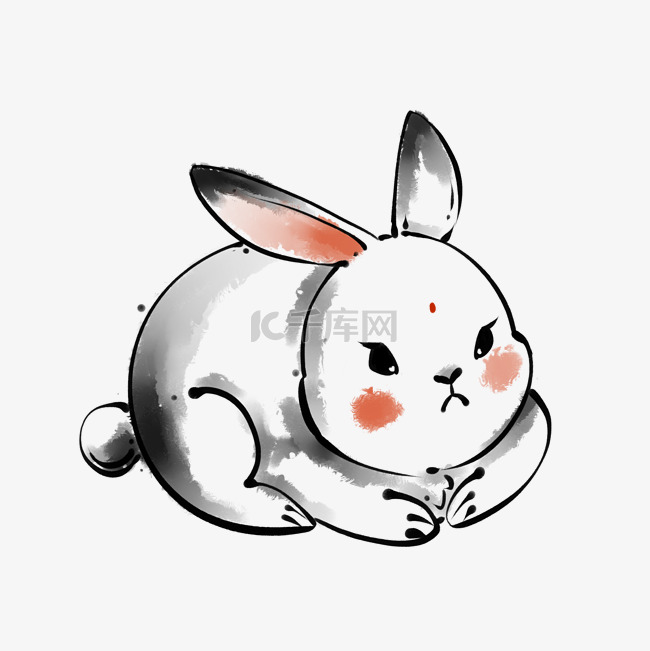 兔年水墨小兔子