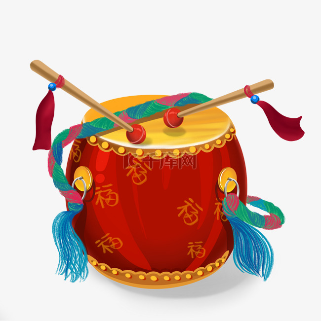 新年春节庆典中国鼓打鼓中国乐器