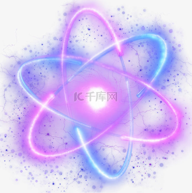原子原点光效紫色蓝色点点