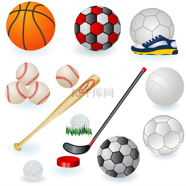 Sport equipment icons 1