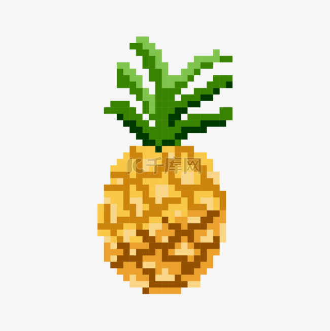 像素游戏水果黄色菠萝