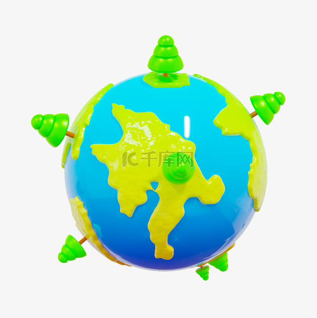 3DC4D立体地球全球