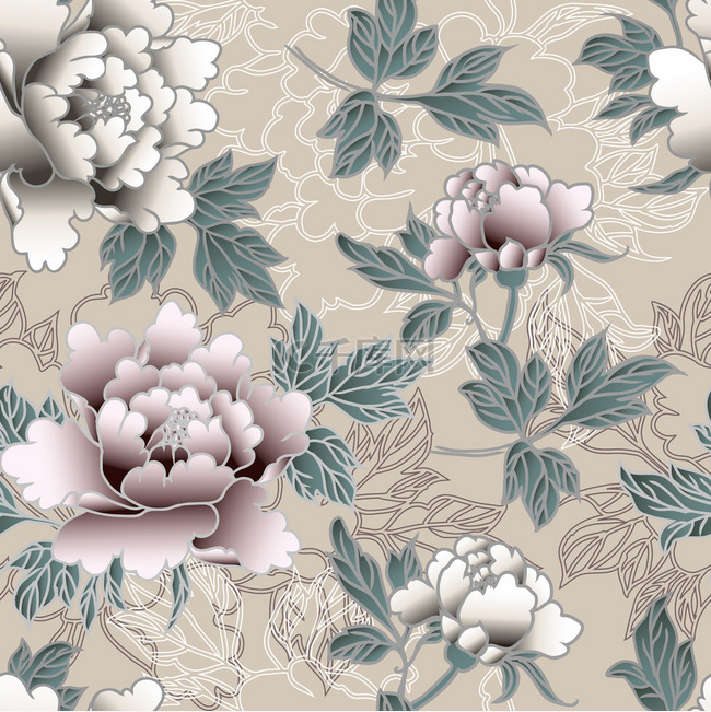 Peony pattern