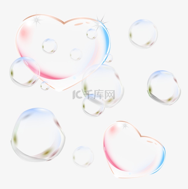 气泡透明抽象浪漫